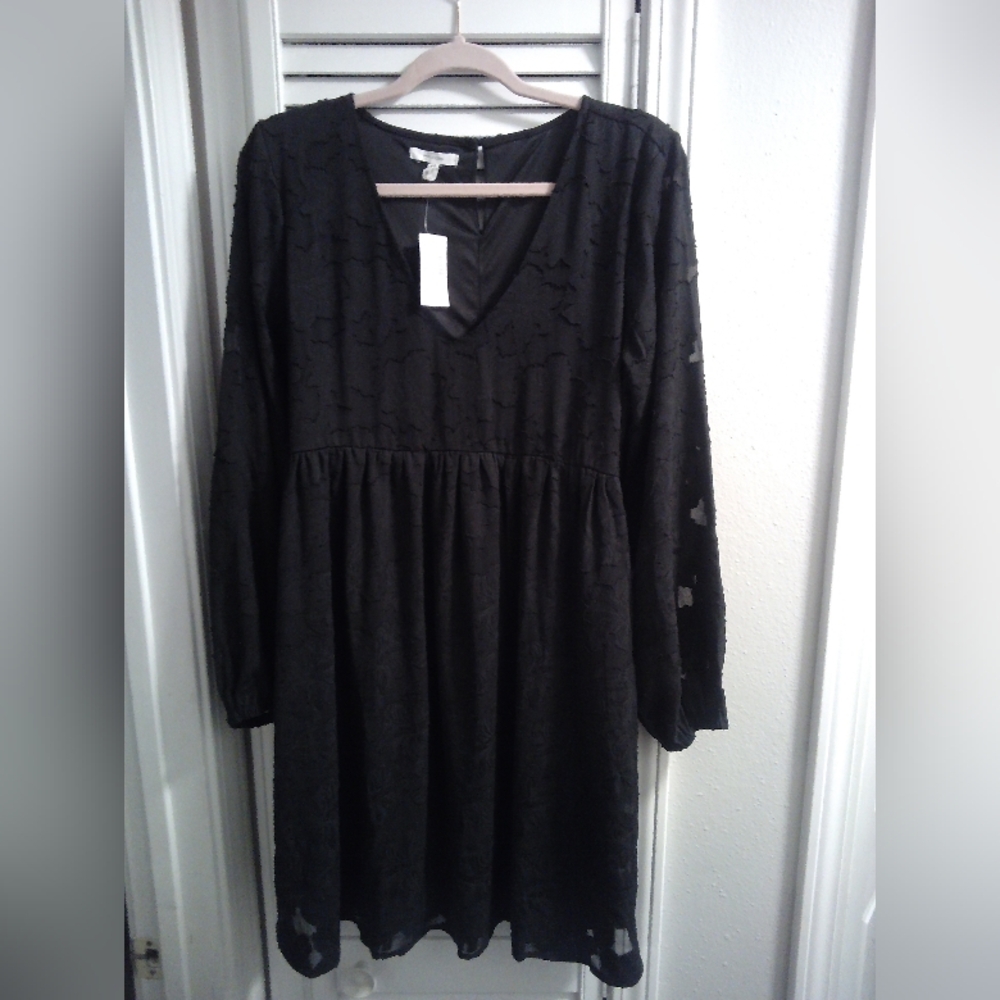 NWOT Maurice's Black Dress Size Medium Floral print